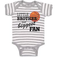 Baby Clothes Little Brother and Biggest Fan Basketball Sports Baby Bodysuits