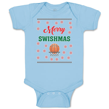 Baby Clothes Merry Swishmas Basketball Sports Baby Bodysuits Boy & Girl Cotton