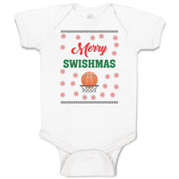 Baby Clothes Merry Swishmas Basketball Sports Baby Bodysuits Boy & Girl Cotton