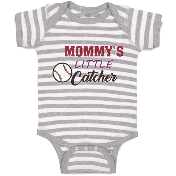 Baby Clothes Mommy's Little Catcher Baseball Sports Baby Bodysuits Cotton