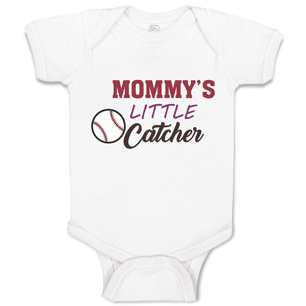 Baby Clothes Mommy's Little Catcher Baseball Sports Baby Bodysuits Cotton