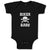 Baby Clothes Biker Baby Crossbone Skull in Silhouette Baby Bodysuits Cotton