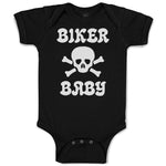 Biker Baby Crossbone Skull in Silhouette