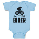 Baby Clothes Daddy's Little Biker Sport Cycling Silhouette Baby Bodysuits Cotton