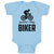 Baby Clothes Daddy's Little Biker Sport Cycling Silhouette Baby Bodysuits Cotton
