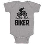 Baby Clothes Daddy's Little Biker Sport Cycling Silhouette Baby Bodysuits Cotton