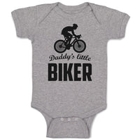 Baby Clothes Daddy's Little Biker Sport Cycling Silhouette Baby Bodysuits Cotton