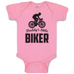 Baby Clothes Daddy's Little Biker Sport Cycling Silhouette Baby Bodysuits Cotton