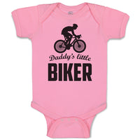 Baby Clothes Daddy's Little Biker Sport Cycling Silhouette Baby Bodysuits Cotton