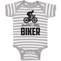 Baby Clothes Daddy's Little Biker Sport Cycling Silhouette Baby Bodysuits Cotton