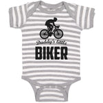 Baby Clothes Daddy's Little Biker Sport Cycling Silhouette Baby Bodysuits Cotton