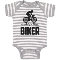 Baby Clothes Daddy's Little Biker Sport Cycling Silhouette Baby Bodysuits Cotton