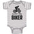 Baby Clothes Daddy's Little Biker Sport Cycling Silhouette Baby Bodysuits Cotton