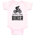 Baby Clothes Daddy's Little Biker Sport Cycling Silhouette Baby Bodysuits Cotton