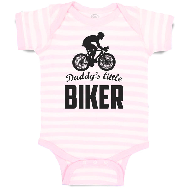 Daddy's Little Biker Sport Cycling Silhouette