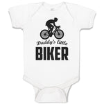 Baby Clothes Daddy's Little Biker Sport Cycling Silhouette Baby Bodysuits Cotton