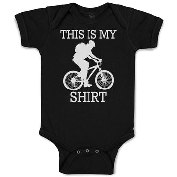 Baby Clothes This Is My Shirt Sport Cycling Silhouette Baby Bodysuits Cotton