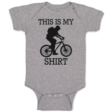 Baby Clothes This Is My Shirt Sport Cycling Silhouette Baby Bodysuits Cotton