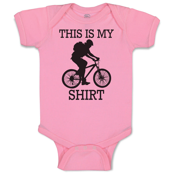 Baby Clothes This Is My Shirt Sport Cycling Silhouette Baby Bodysuits Cotton