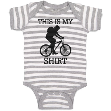 Baby Clothes This Is My Shirt Sport Cycling Silhouette Baby Bodysuits Cotton