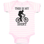 Baby Clothes This Is My Shirt Sport Cycling Silhouette Baby Bodysuits Cotton