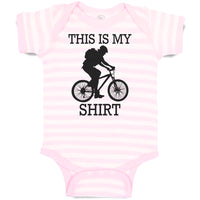 Baby Clothes This Is My Shirt Sport Cycling Silhouette Baby Bodysuits Cotton
