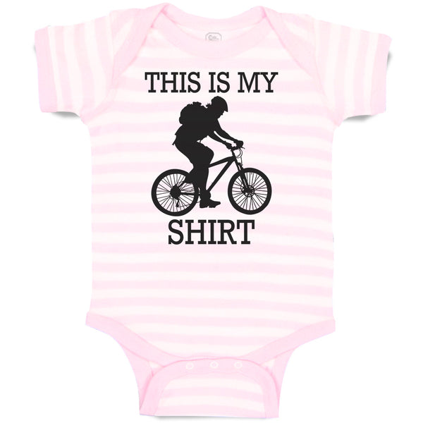 Baby Clothes This Is My Shirt Sport Cycling Silhouette Baby Bodysuits Cotton