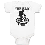 Baby Clothes This Is My Shirt Sport Cycling Silhouette Baby Bodysuits Cotton