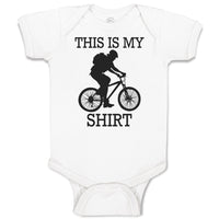 Baby Clothes This Is My Shirt Sport Cycling Silhouette Baby Bodysuits Cotton