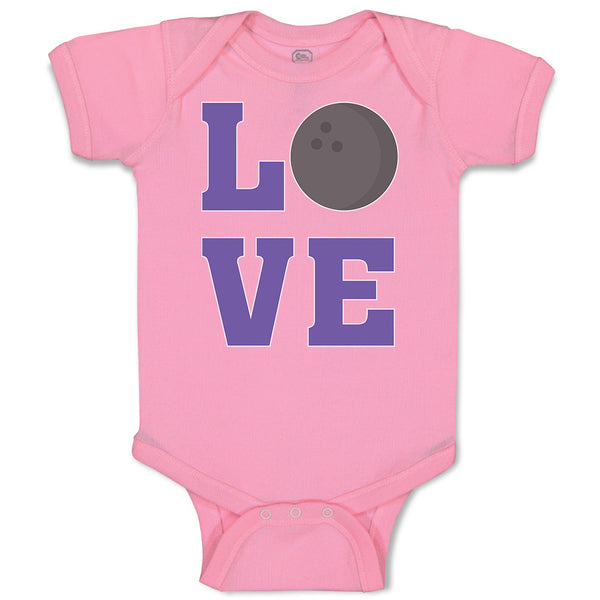 Baby Clothes Love Sport Tenpin Ball for Bowling Baby Bodysuits Boy & Girl Cotton