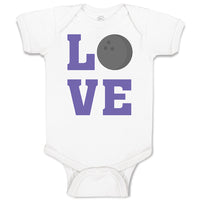 Baby Clothes Love Sport Tenpin Ball for Bowling Baby Bodysuits Boy & Girl Cotton