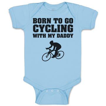 Baby Clothes Born to Go Cycling with My Daddy Sports Baby Bodysuits Cotton