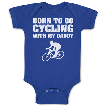 Baby Clothes Born to Go Cycling with My Daddy Sports Baby Bodysuits Cotton