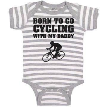 Baby Clothes Born to Go Cycling with My Daddy Sports Baby Bodysuits Cotton