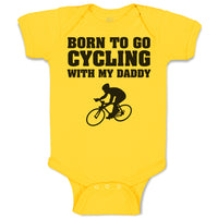 Baby Clothes Born to Go Cycling with My Daddy Sports Baby Bodysuits Cotton