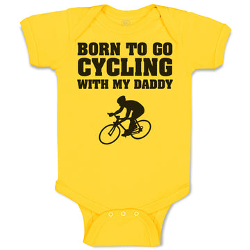 Baby Clothes Born to Go Cycling with My Daddy Sports Baby Bodysuits Cotton