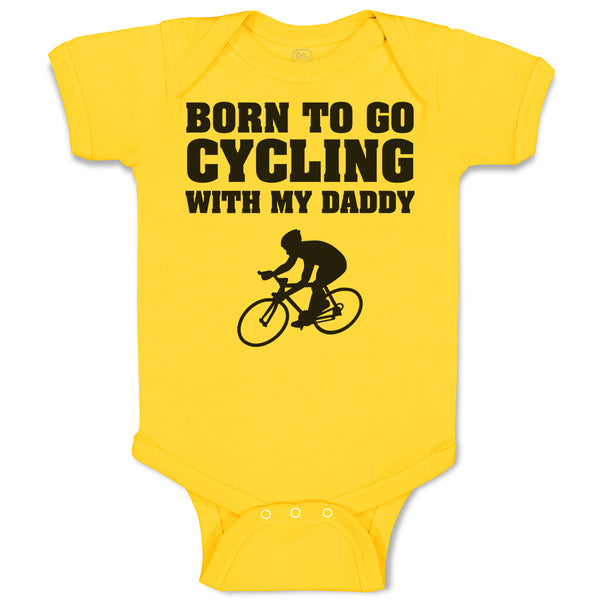 Baby Clothes Born to Go Cycling with My Daddy Sports Baby Bodysuits Cotton
