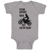 Baby Clothes Future Dirtbike Rider Just like My Daddy Bike Riding Sport Cotton