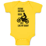 Baby Clothes Future Dirtbike Rider Just like My Daddy Bike Riding Sport Cotton