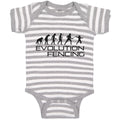 Baby Clothes Evolution Fencing Sports Fencing Silhouette Baby Bodysuits Cotton