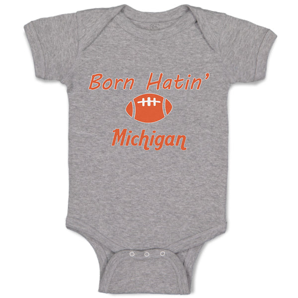 Baby Clothes Born Hatin' Michigan Sports Rugby Ball Baby Bodysuits Cotton