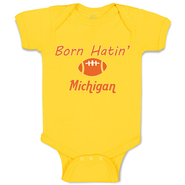 Born Hatin' Michigan Sports Rugby Ball