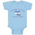 Baby Clothes Future Player El Salvador Heart Flag Sports Football Ball Cotton
