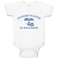 Baby Clothes Future Player El Salvador Heart Flag Sports Football Ball Cotton