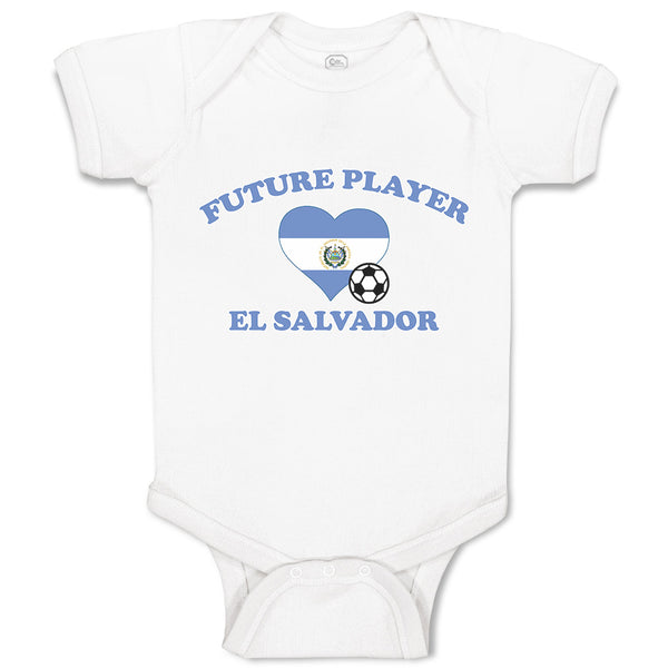 Baby Clothes Future Player El Salvador Heart Flag Sports Football Ball Cotton