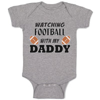 Baby Clothes Watching Football with My Daddy Sports Rugby Ball Baby Bodysuits