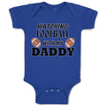 Baby Clothes Watching Football with My Daddy Sports Rugby Ball Baby Bodysuits