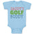 Baby Clothes Daddy's Golf Buddy with Grass Sports Flag Baby Bodysuits Cotton