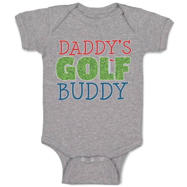 Baby Clothes Daddy's Golf Buddy with Grass Sports Flag Baby Bodysuits Cotton