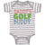 Baby Clothes Daddy's Golf Buddy with Grass Sports Flag Baby Bodysuits Cotton